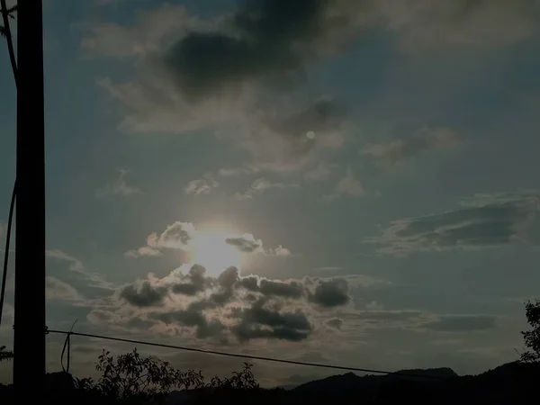 stock image beautiful sunset sky with clouds