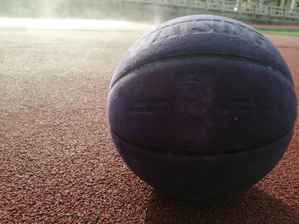 close up of a rugby ball on the ground