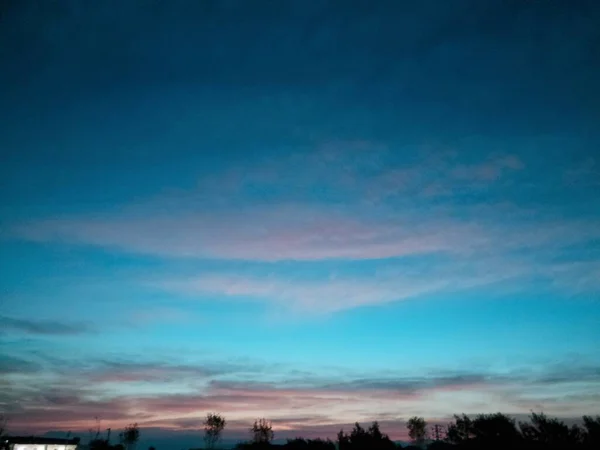 stock image beautiful sunset sky with clouds