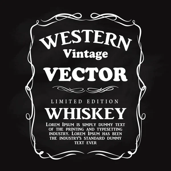Batı Tasarım çerçeve güzelleşmek elle çizilmiş etiket yazı tahtası vintag
