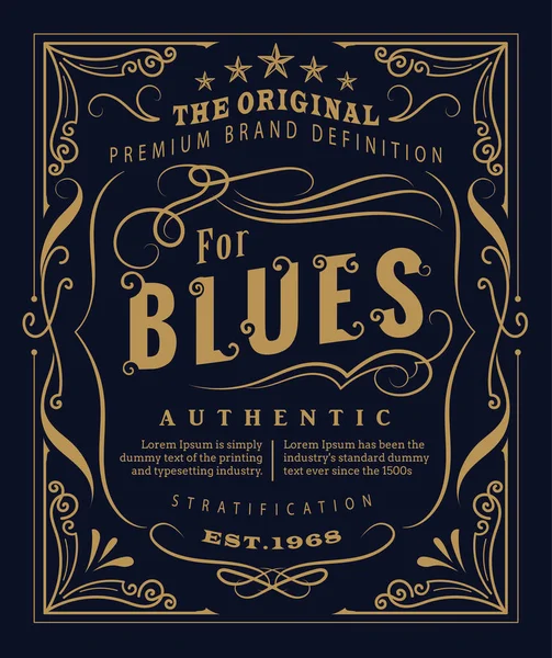 Vintage etiket tipografi poster tasarım vektör çerçeve