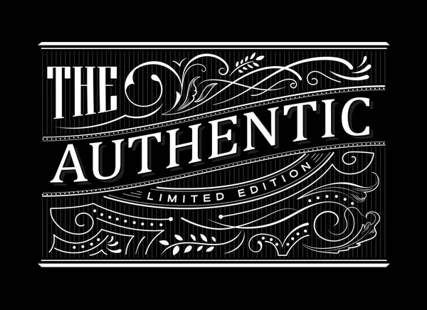 Tipografi antika sınır vintage Batı çerçeve etiket el çekilmiş