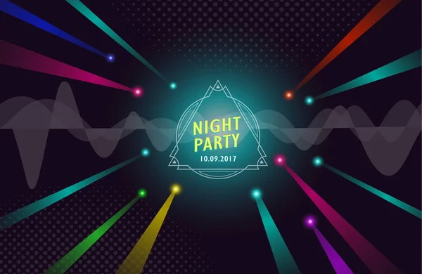 Party Poster Design Background Vector — Stock Vector