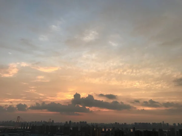 stock image sunset over the city