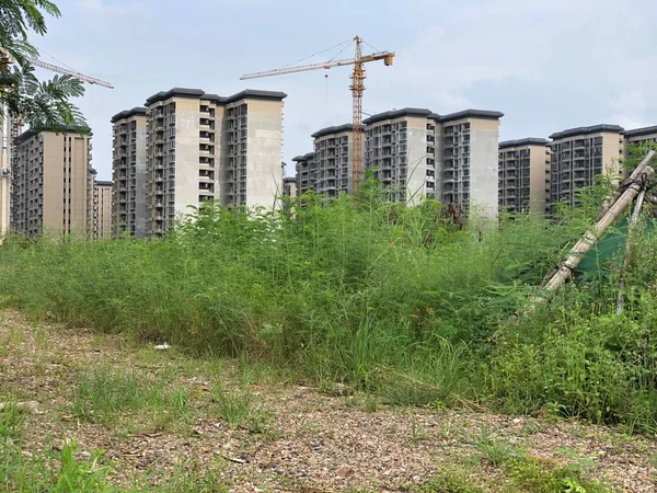 stock image construction of a residential building in the city