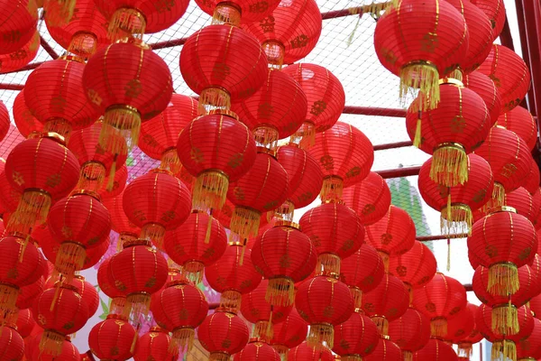 Chinese New Year Background Red Lanterns — Stock Photo, Image