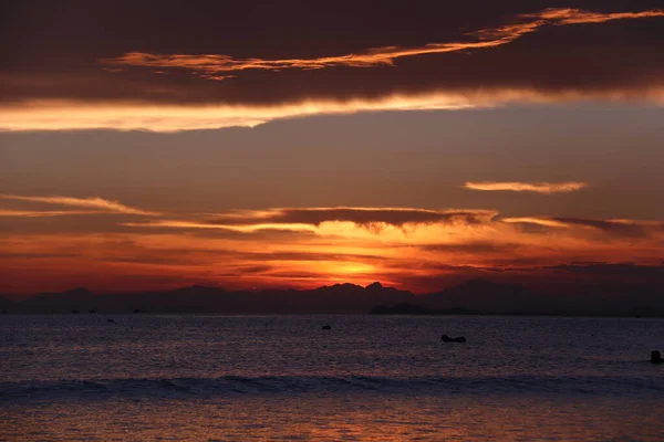 Hermoso Atardecer Sobre Mar — Foto de Stock