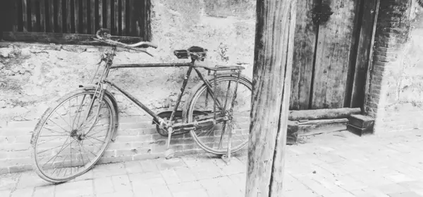 stock image old vintage bicycle on the street