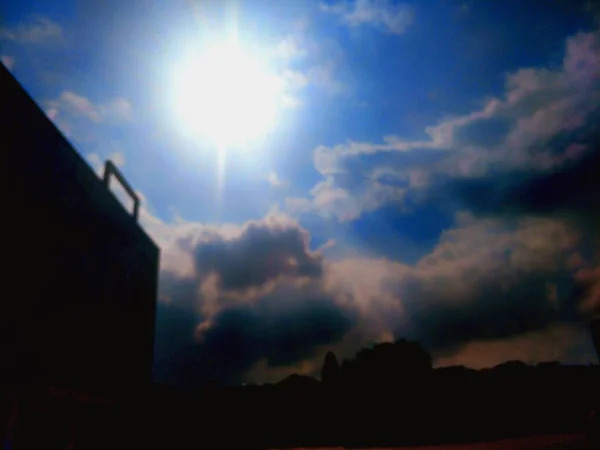 Hermoso Atardecer Sobre Cielo — Foto de Stock