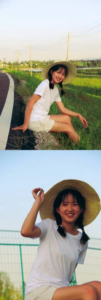 stock image young couple in a summer park