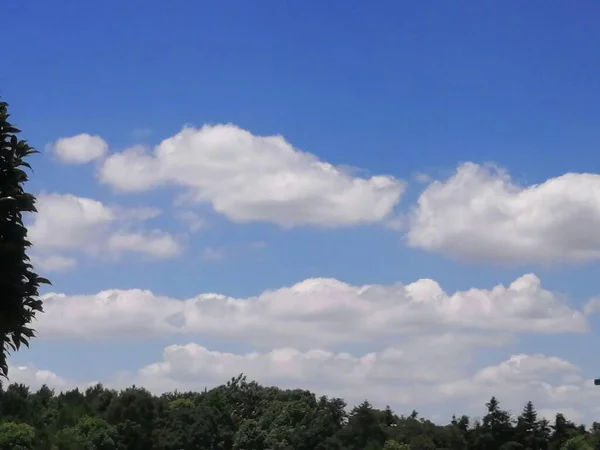 stock image beautiful landscape with clouds and blue sky