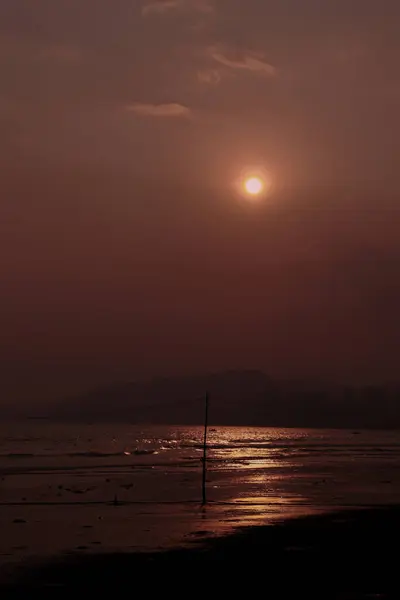 Hermoso Atardecer Sobre Mar — Foto de Stock