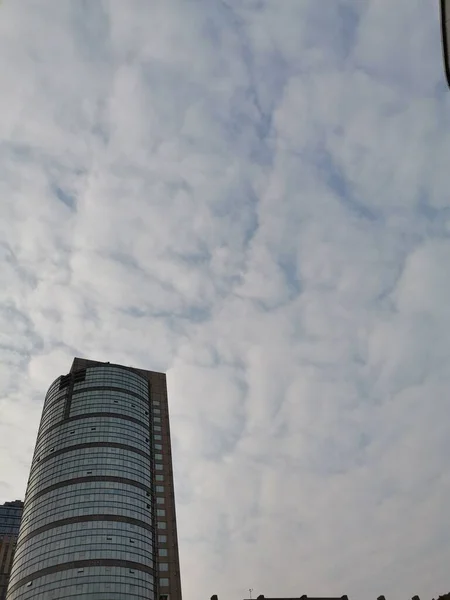 industrial chimney, modern building