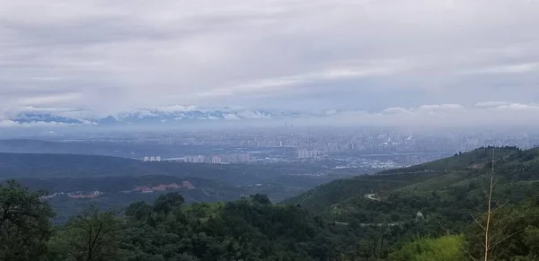 view of the city of the mountains