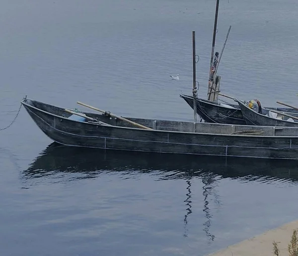 fishing boat on the lake