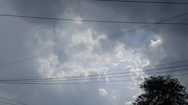 stock image high voltage tower, electricity transmission and sky