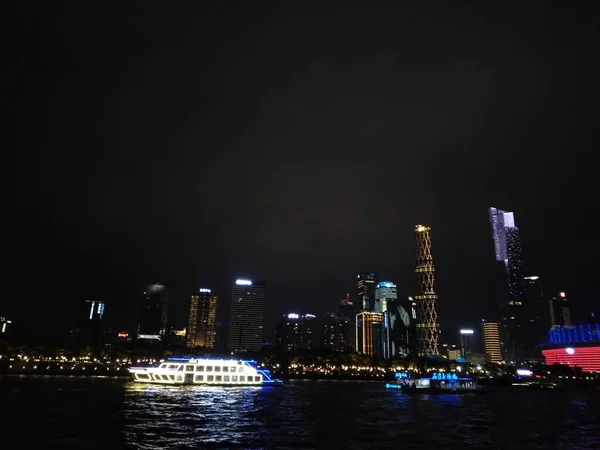 stock image night view of the city at dusk