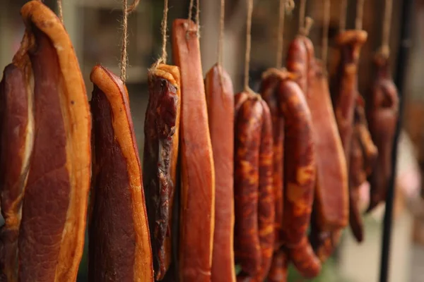 sausage in a market