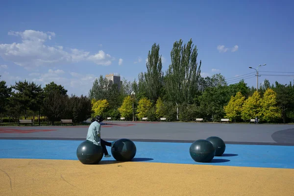 a view of a sports court