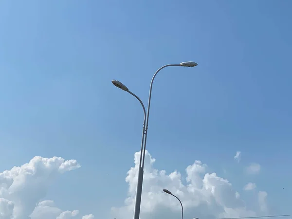 street lamp on sky background