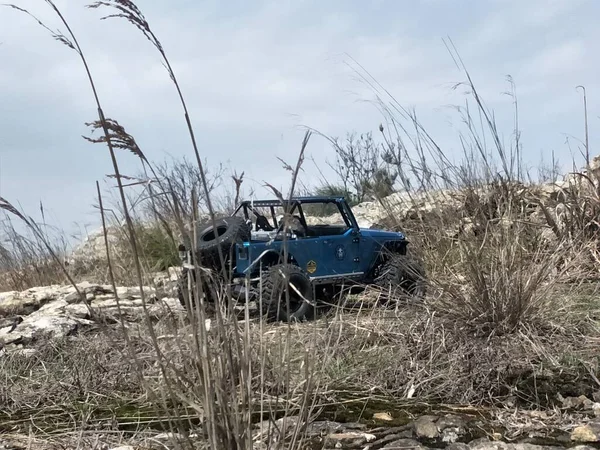 abandoned car in the desert