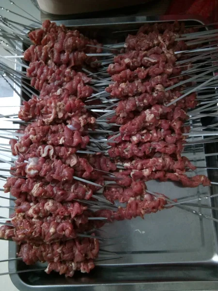 raw meat in a market