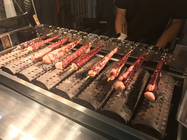 meat and sausages in the market