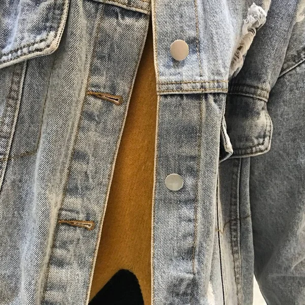 jeans and blue denim jacket on a white background