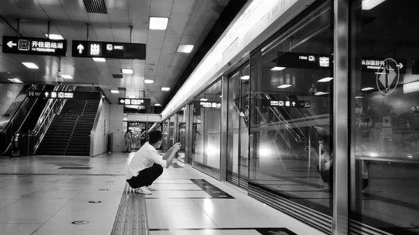 the subway station in the city