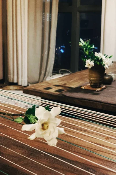 wedding rings on the table