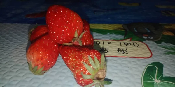 strawberry on a black background