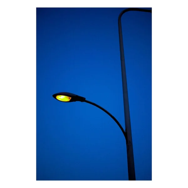 blue lamp on a white background