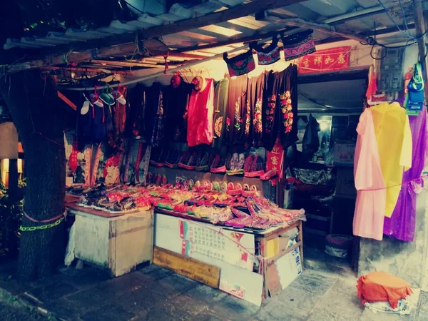 traditional clothes for sale in the market