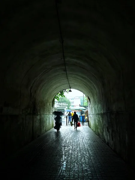 old and abandoned underground in the city