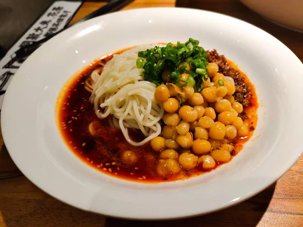 delicious spaghetti with meat and vegetables