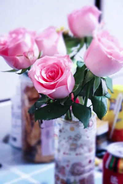 beautiful bouquet of roses in a vase