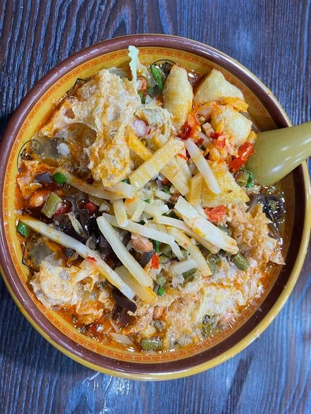 chicken stew with meat and vegetables