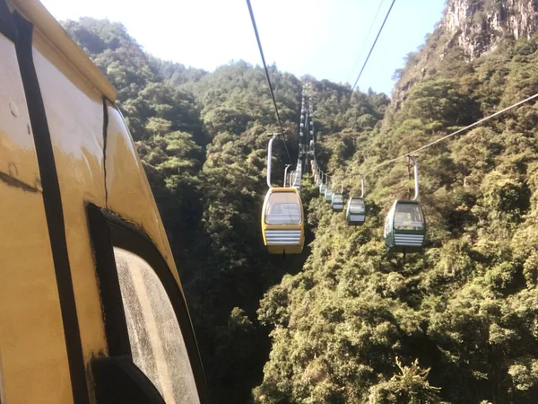 cable car on the top of the mountain