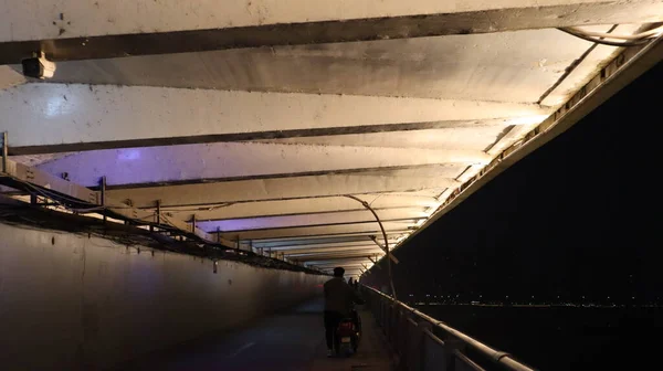 the old and dirty underground bridge