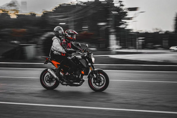 motorcycle in the city