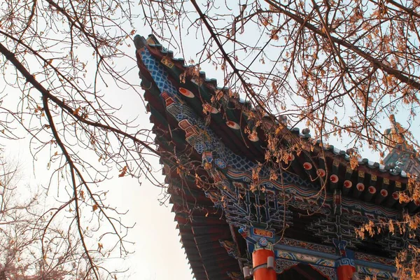 the old chinese temple in the city of china