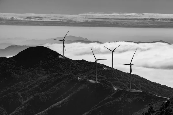 scenic landscape, alternative power technology. electricity wind turbines generator