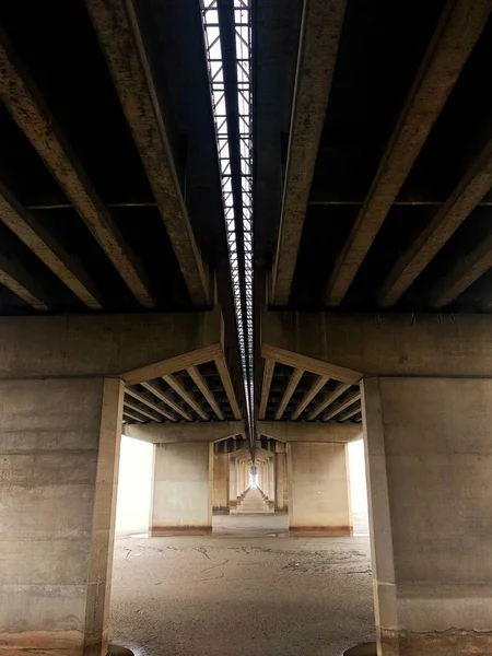 the underground bridge in the city of the most polluted industrial area.