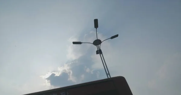 satellite drone lighting on the roof