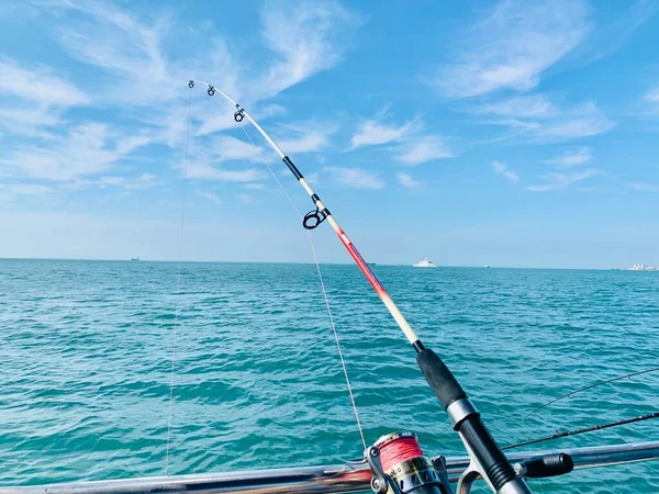 fishing rod on the sea