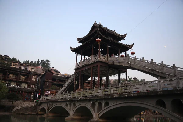 the old bridge in the city of china