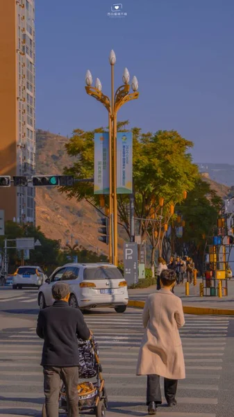 street view of the city of barcelona