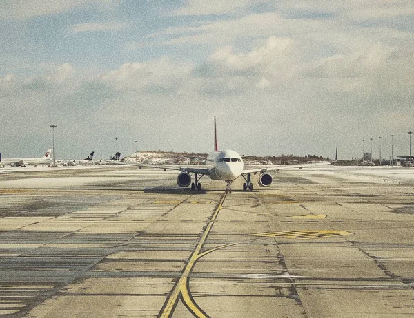 airplane on the runway