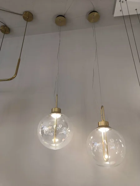 light bulbs hanging on ceiling