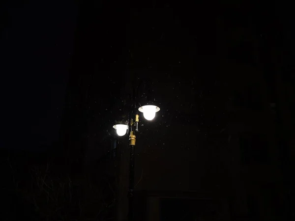 street lamp in the night sky